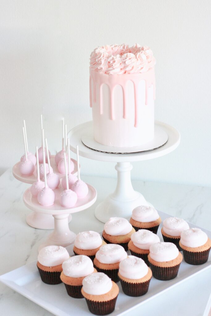 Dessert table cake and treats